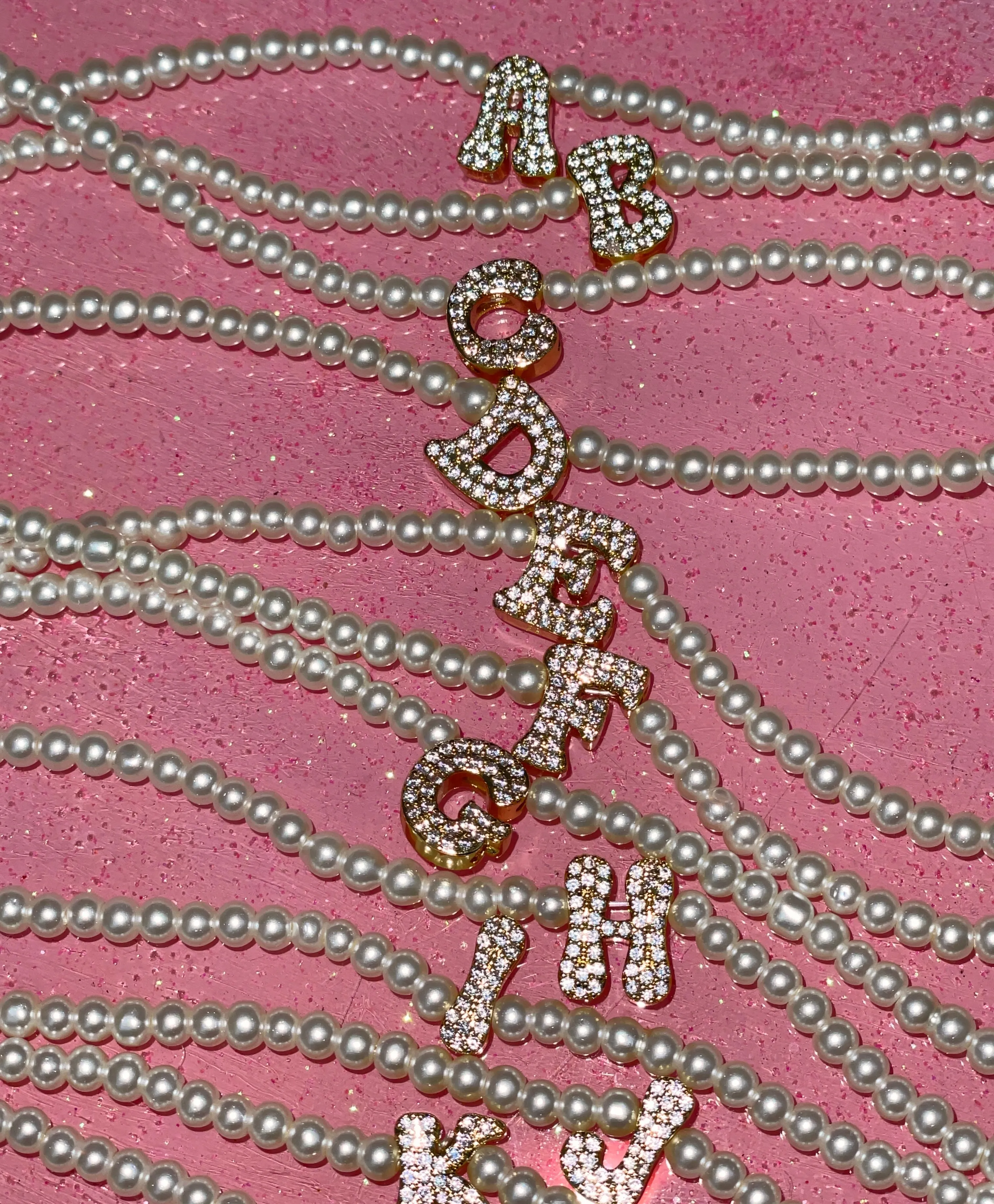 MICROPAVE INITIAL PEARL BRACELET