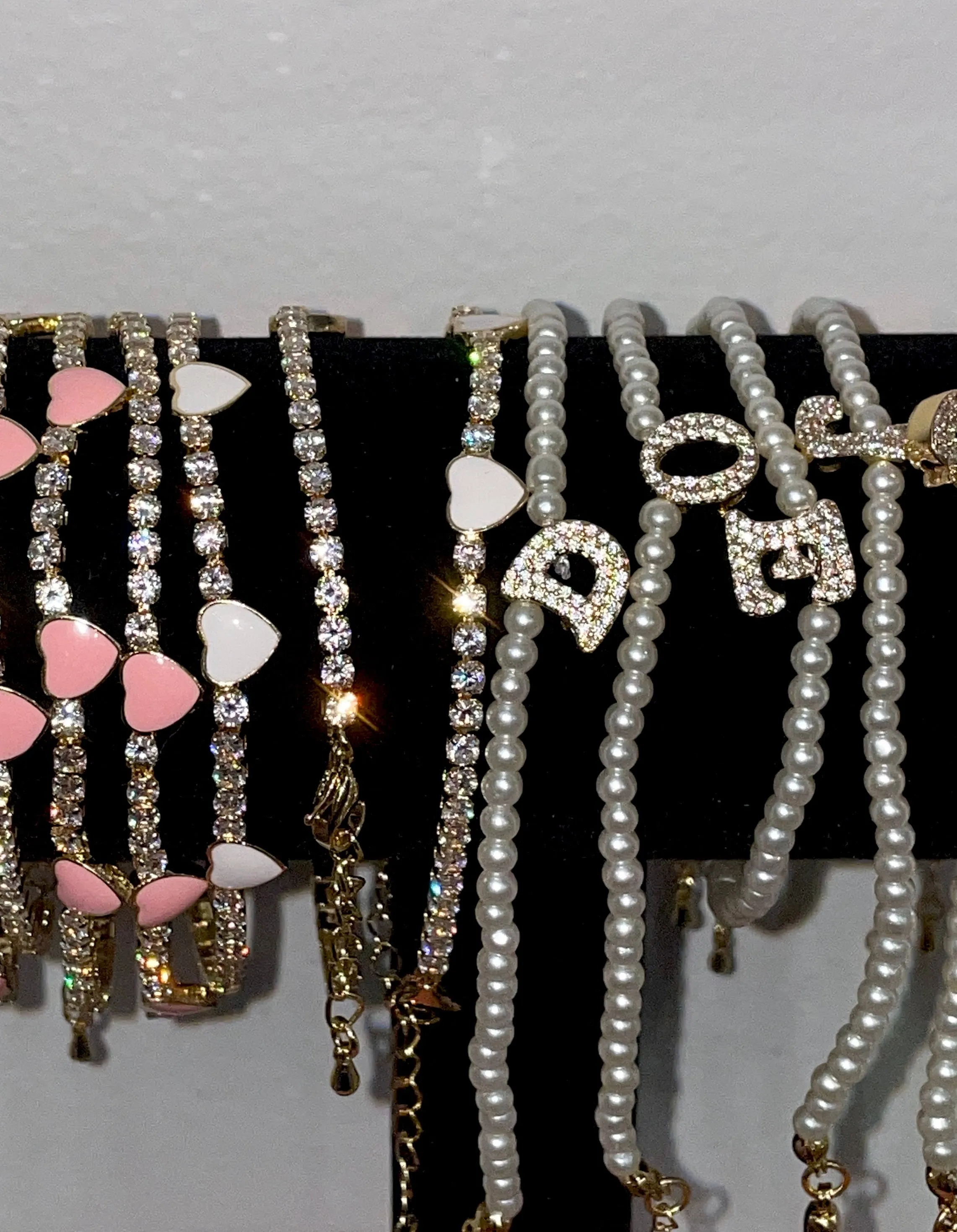 MICROPAVE INITIAL PEARL BRACELET