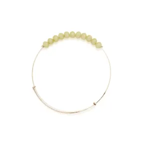 Mint Matte Crystal Wire Bangle