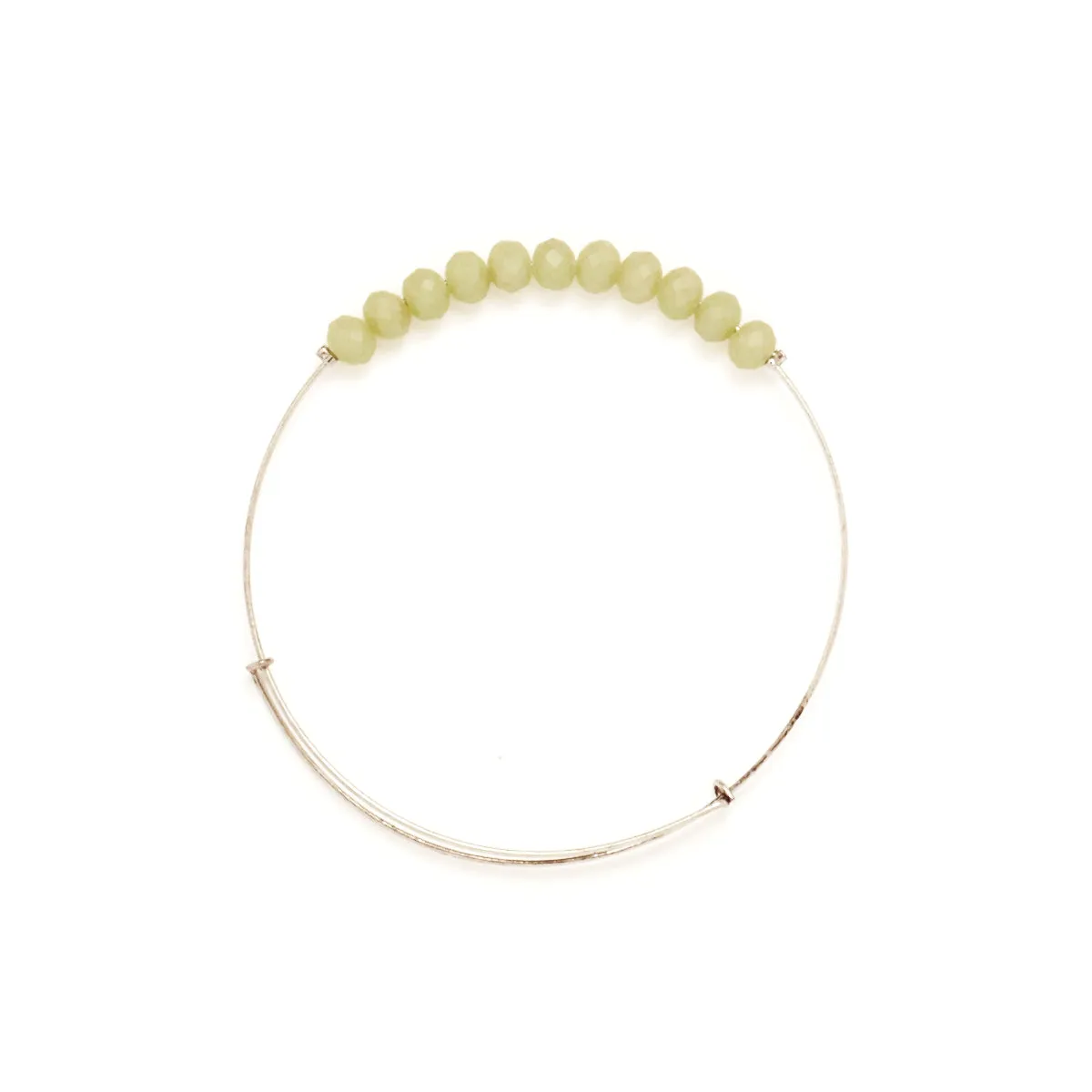 Mint Matte Crystal Wire Bangle