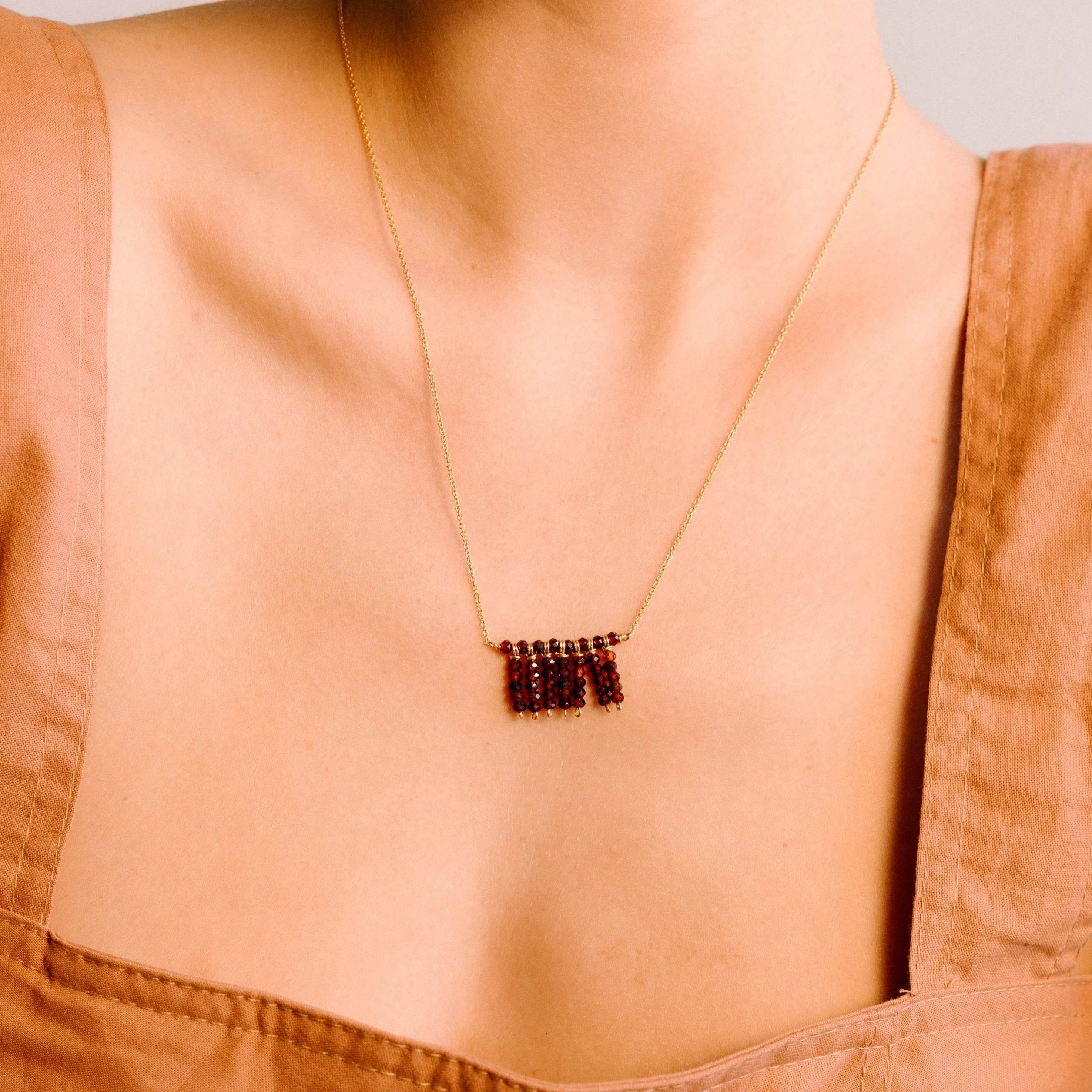 Miranda Necklace #1 - Garnet