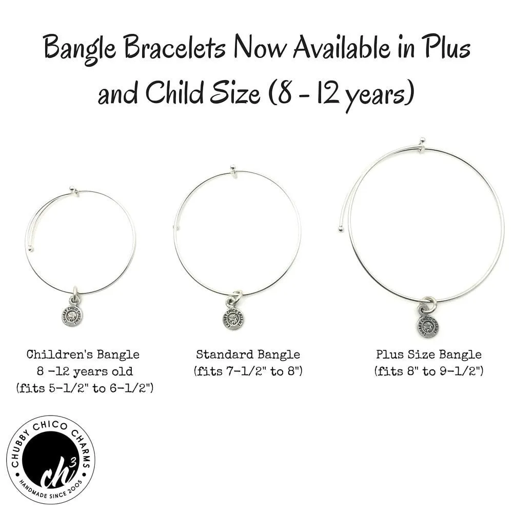 Mom Flower Bangle Bracelet