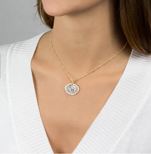 Moonstone Inspirational Happiness Necklace
