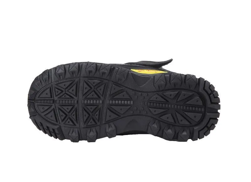 Mt. Emey 3305-1H Black - Children Straight Last Athletic Boots with Elastic Laces