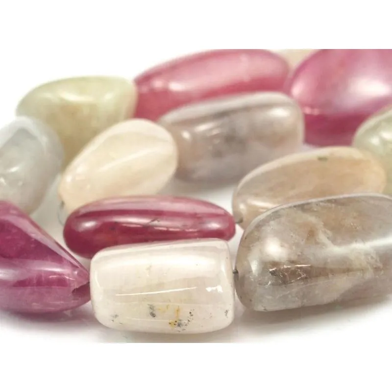 Multi-Colored Sapphire Smooth Nugget Strand