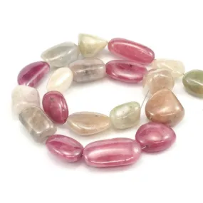Multi-Colored Sapphire Smooth Nugget Strand