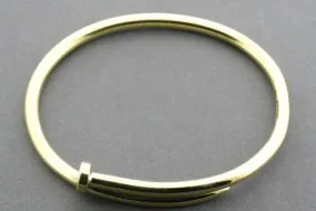 narrow nail bangle - brass