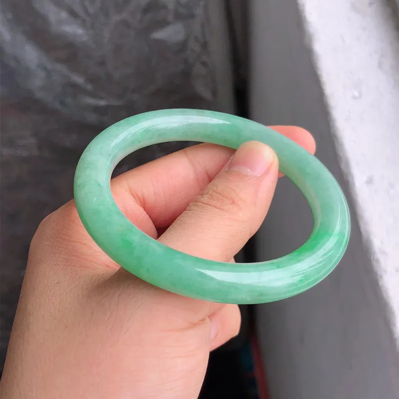 Natural Jade Bangle Jadeite Bangle Internal Diameter 55.6mm NBE085