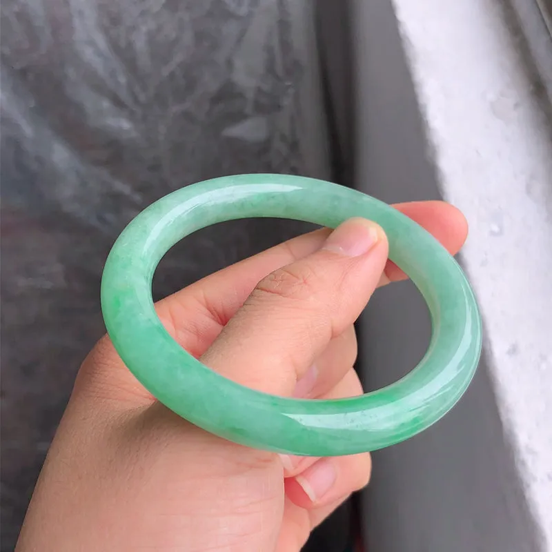 Natural Jade Bangle Jadeite Bangle Internal Diameter 55.6mm NBE085