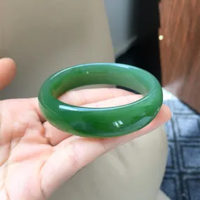 Natural Jade Bangle Nephrite Bangle Internal Diameter 55.1mm NBE015