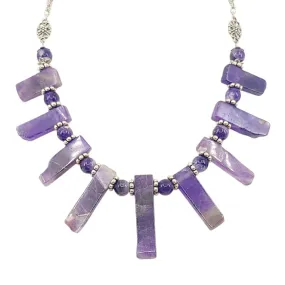 Necklace - Graduated Slabs (Amethyst) by Tiny Aloha