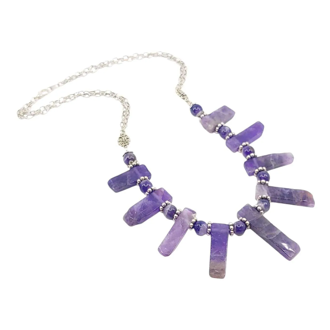 Necklace - Graduated Slabs (Amethyst) by Tiny Aloha