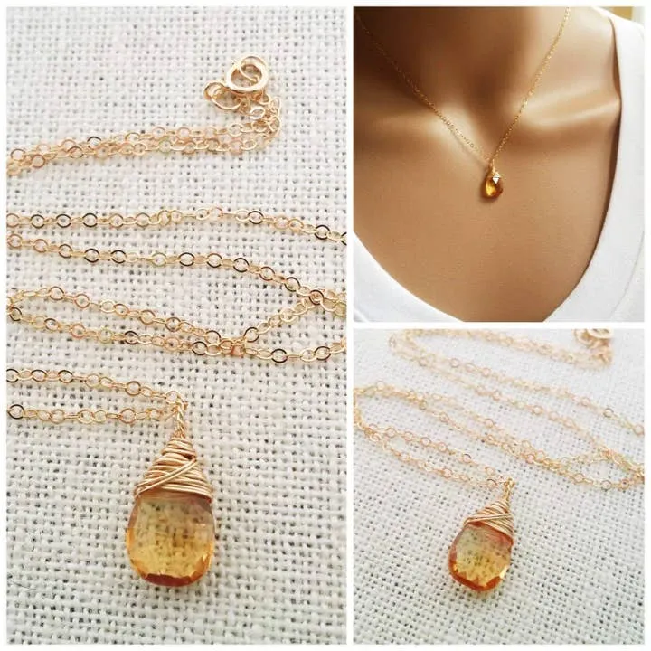 November Birthstone Necklace