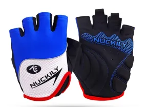 Nuckily Mycycology Half Finger Cycling Biking Motorbike Gloves - Blue