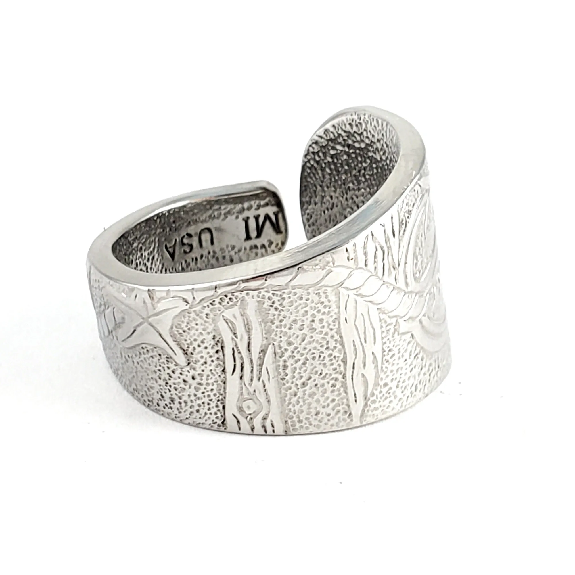 Old Harbor Anchor Stainless Steel Spoon Ring