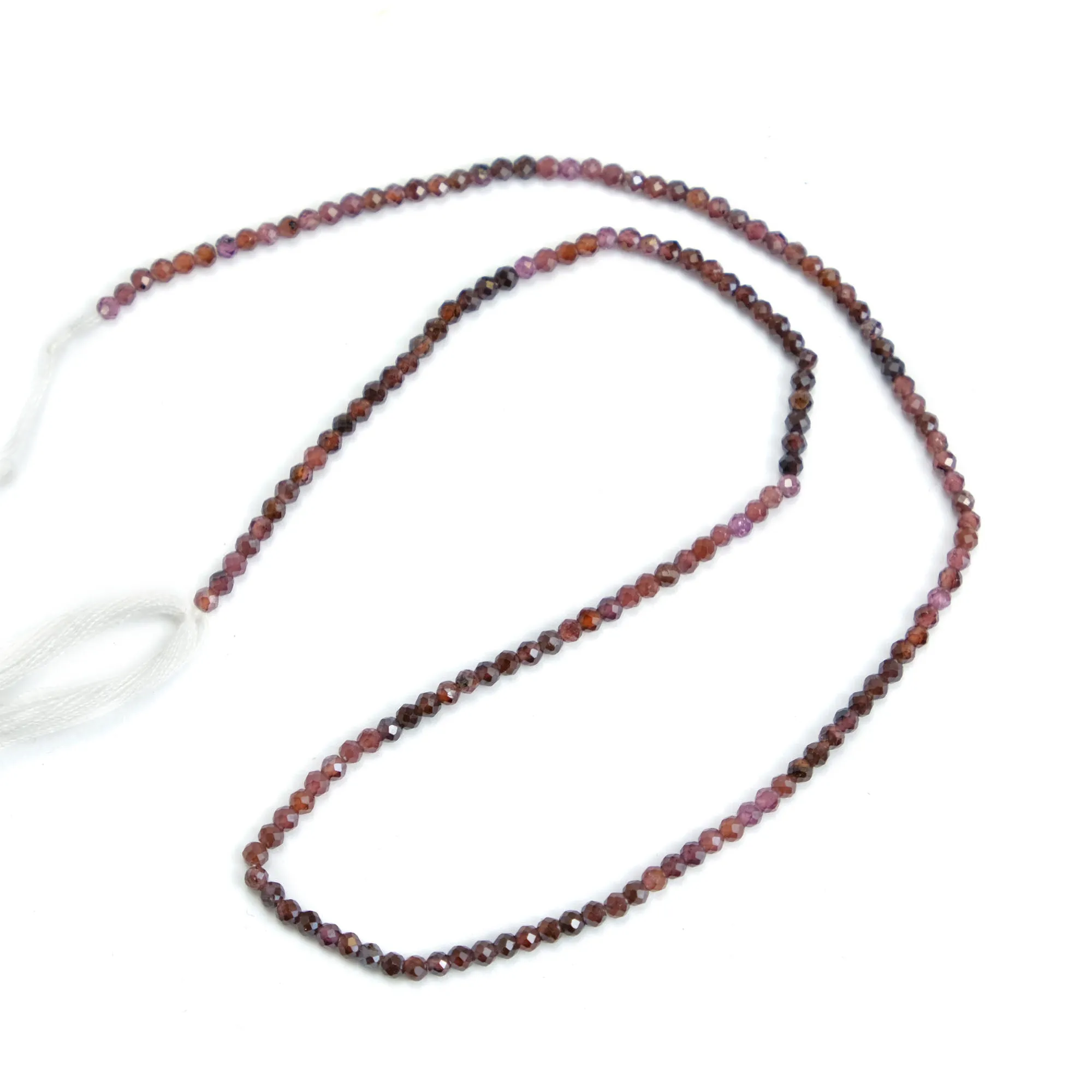 Ombre Garnet 2mm Faceted Rounds