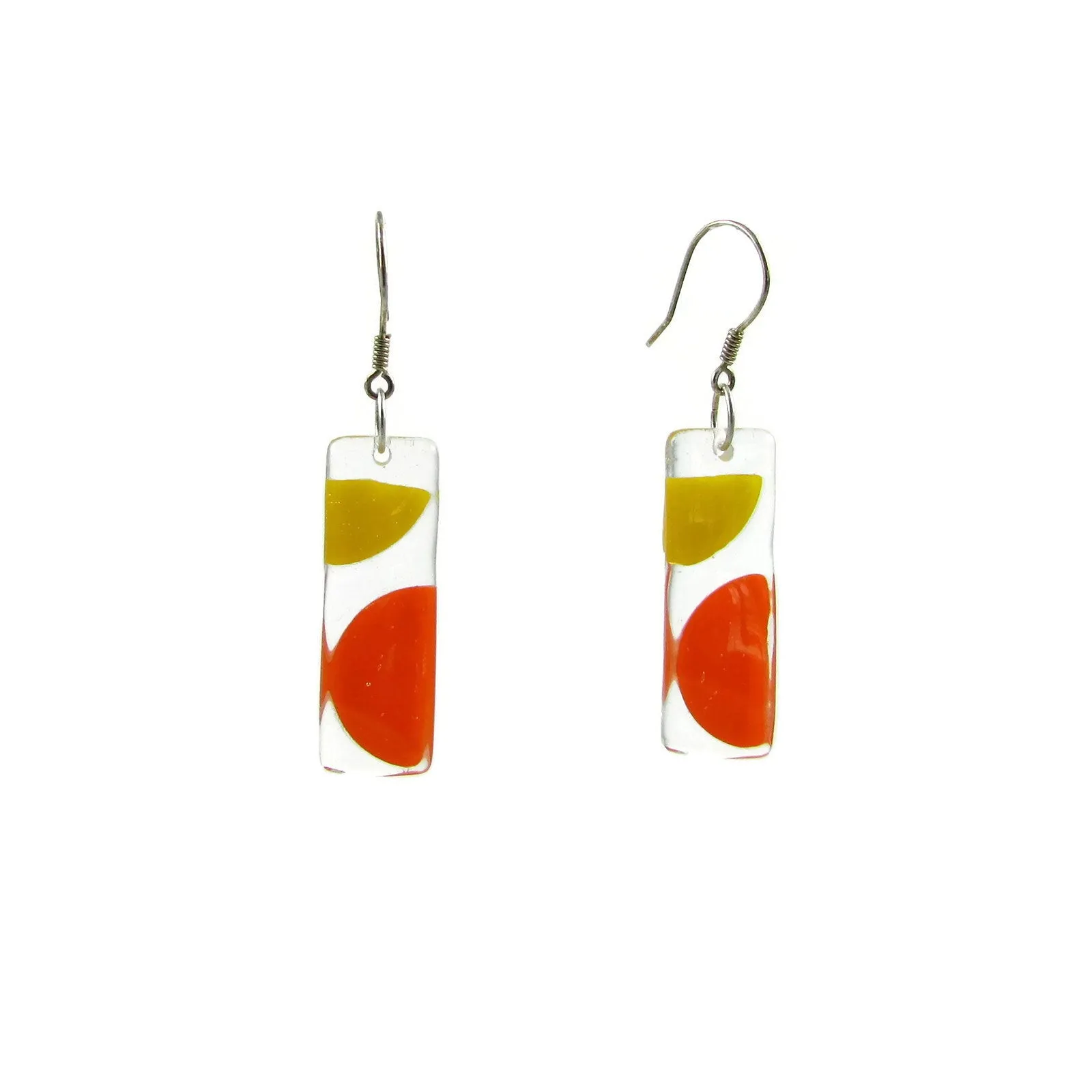 Onda Glass Earrings - White