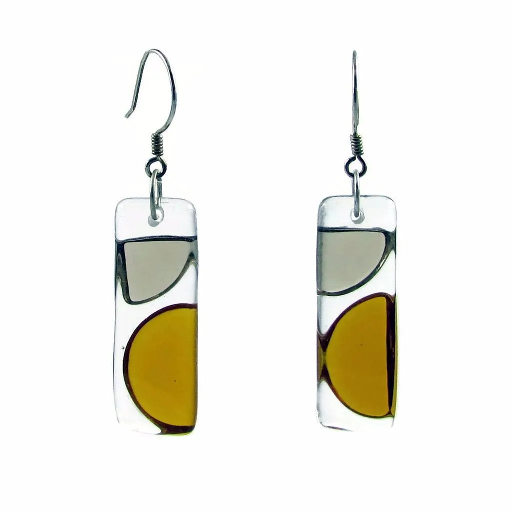 Onda Glass Earrings - White