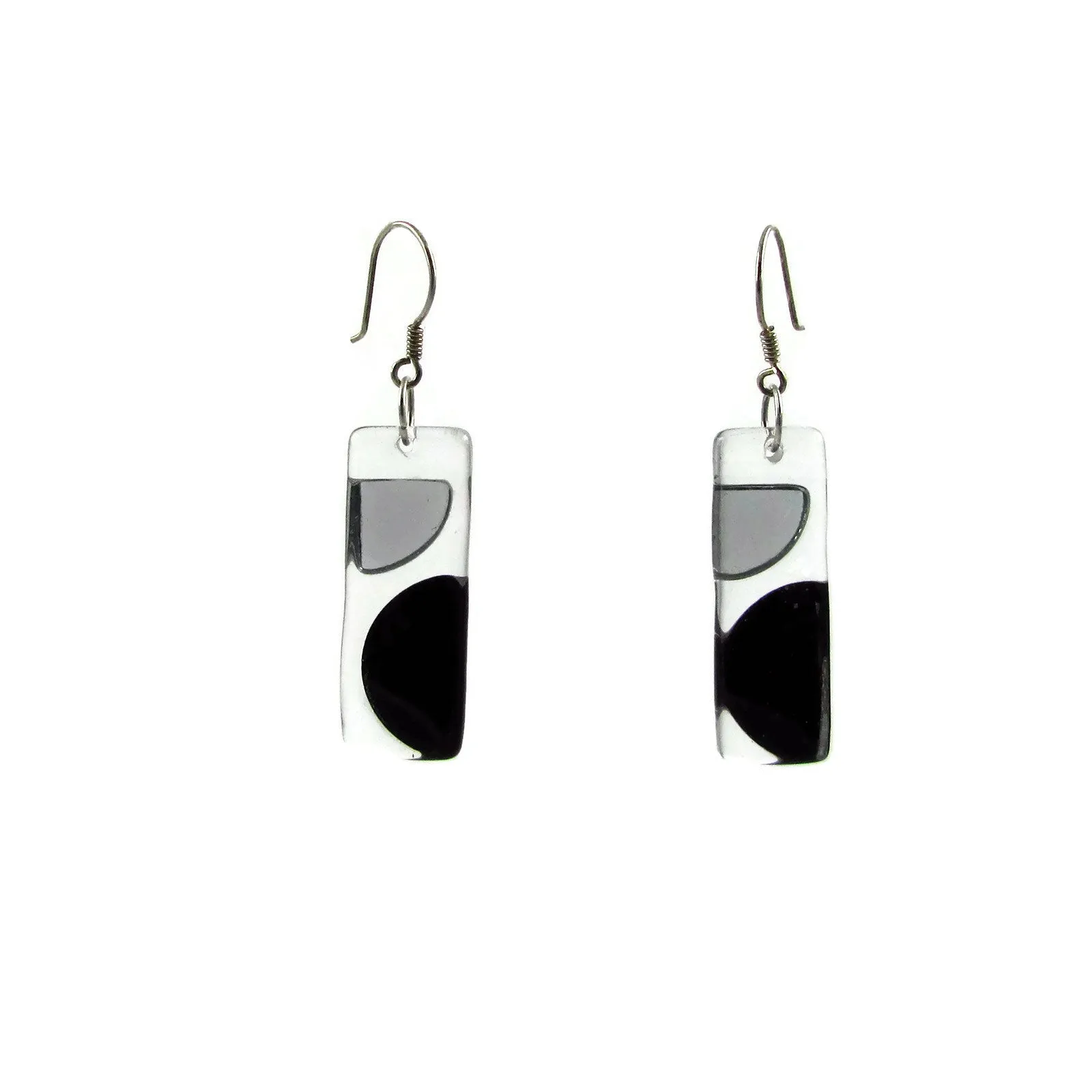 Onda Glass Earrings - White
