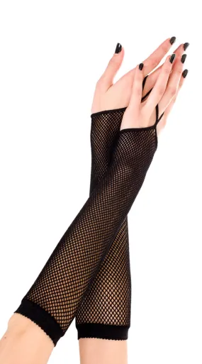 One Finger Fishnet Gloves
