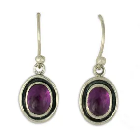 Oval Gem Earrings
