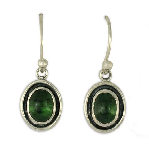 Oval Gem Earrings