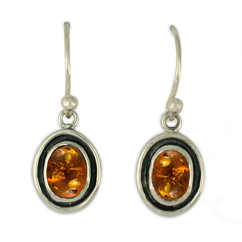 Oval Gem Earrings