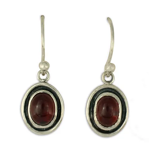 Oval Gem Earrings