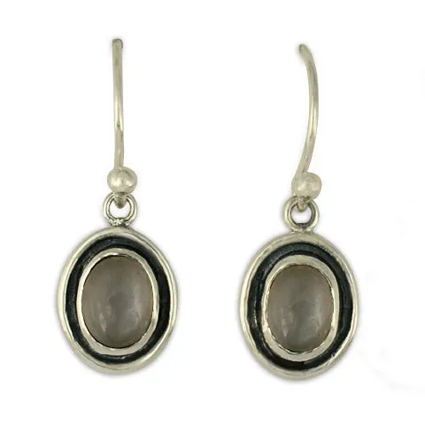Oval Gem Earrings