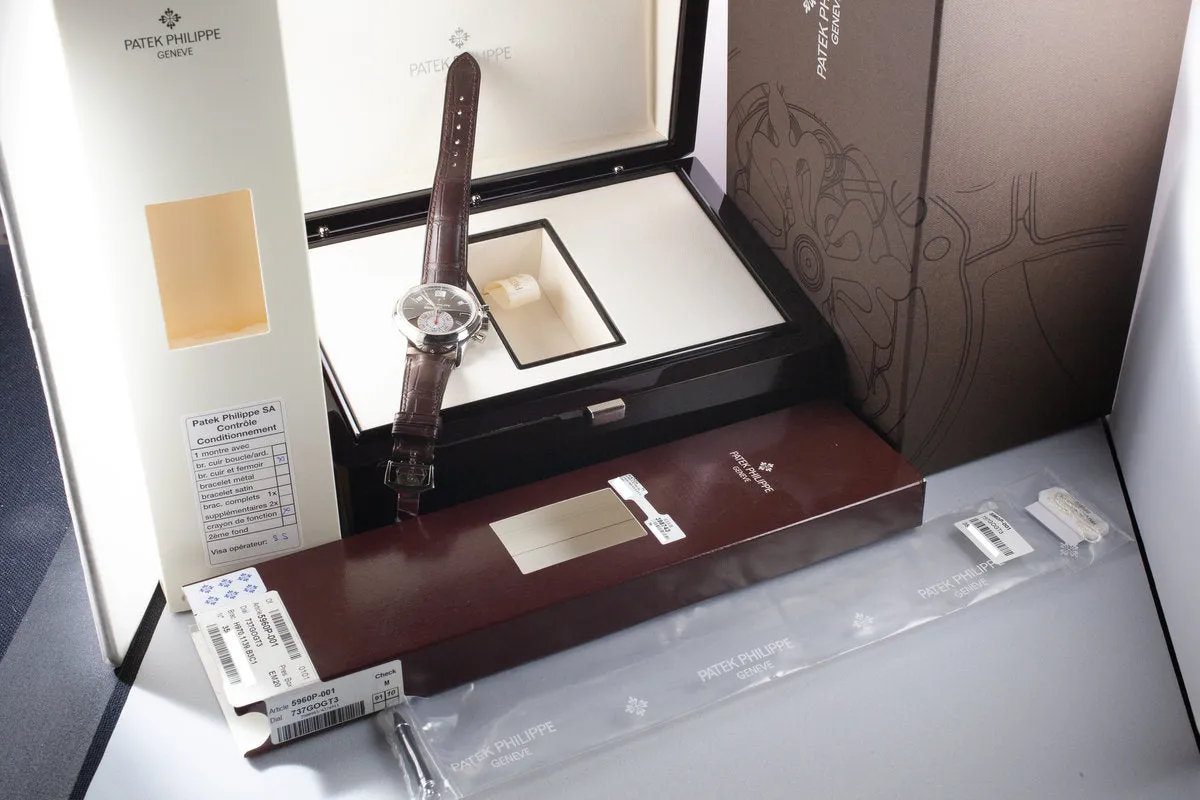 Patek Philippe Complications Annual Calendar 5960P ‑ 001 Grey Dial with Box and Papers