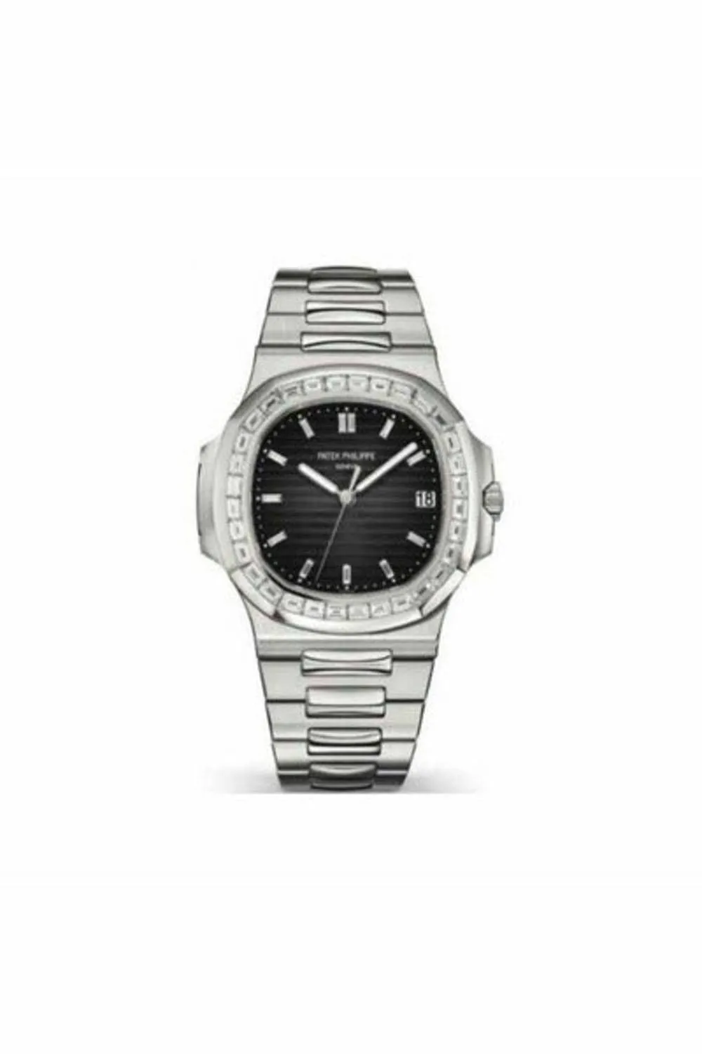 patek philippe nautilus diamond bezel platinum limited edition men's watch ref. 5711/110p-001