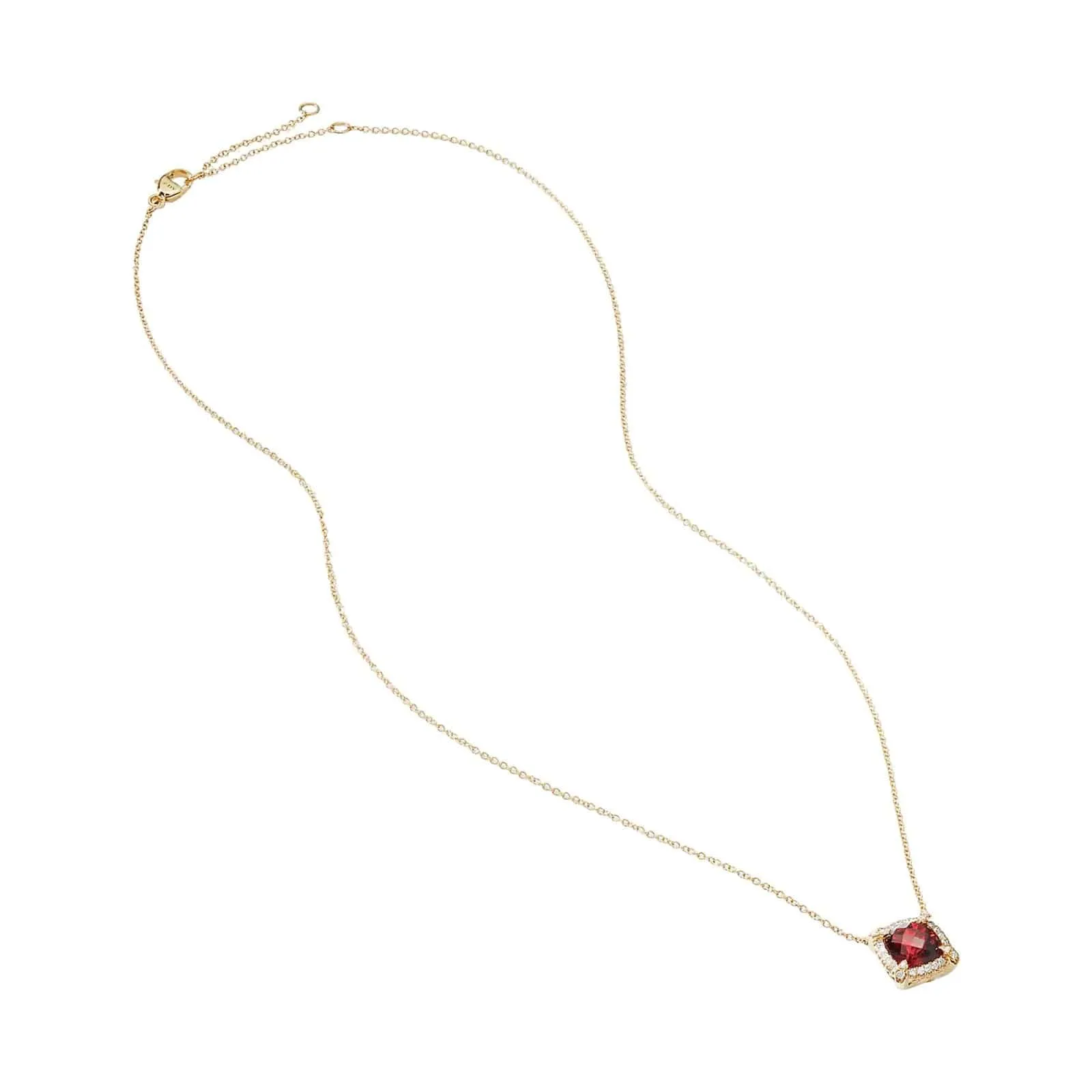 Petite Châtelaine Pendant in Garnet with Diamond Accents