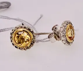 Phillip Gavriel Sterling/18K Citrine Earrings