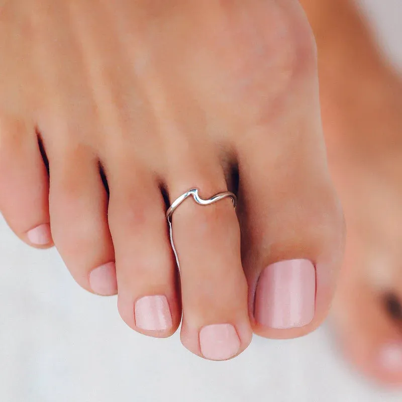 PURAVIDA WAVE TOE RING