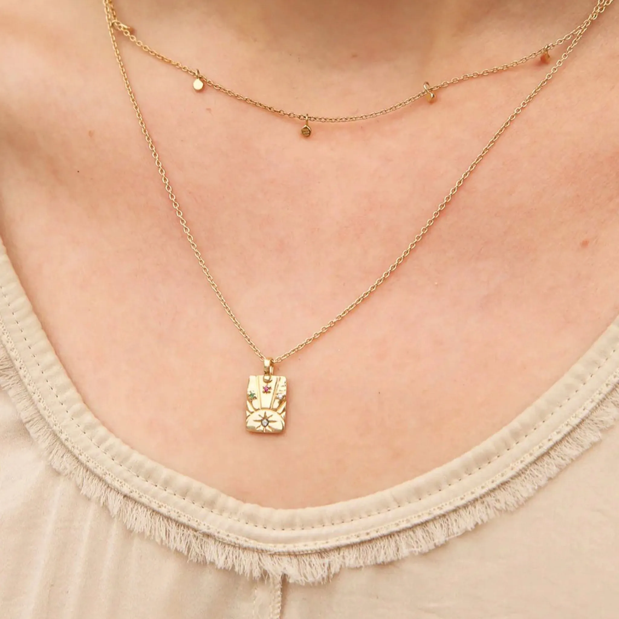 Radiate Sketch Tag Necklace
