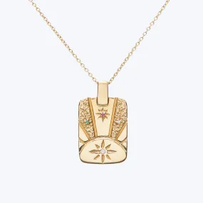 Radiate Sketch Tag Necklace