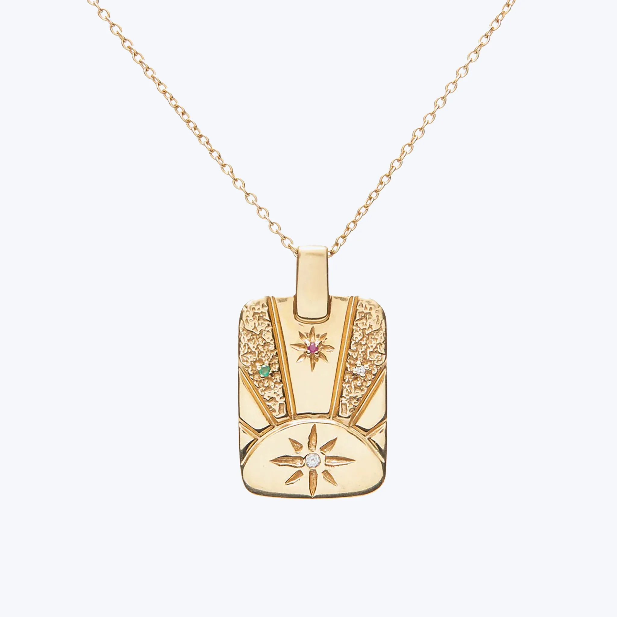 Radiate Sketch Tag Necklace