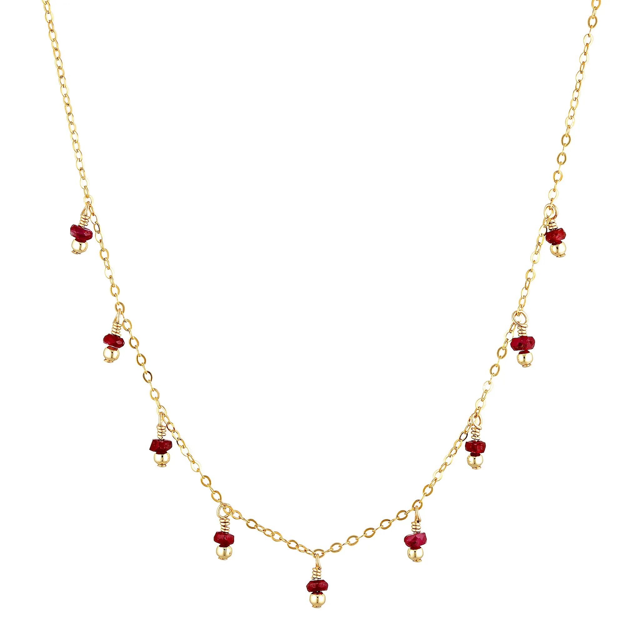 Rain Choker Necklace ~ Ruby