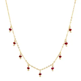 Rain Choker Necklace ~ Ruby