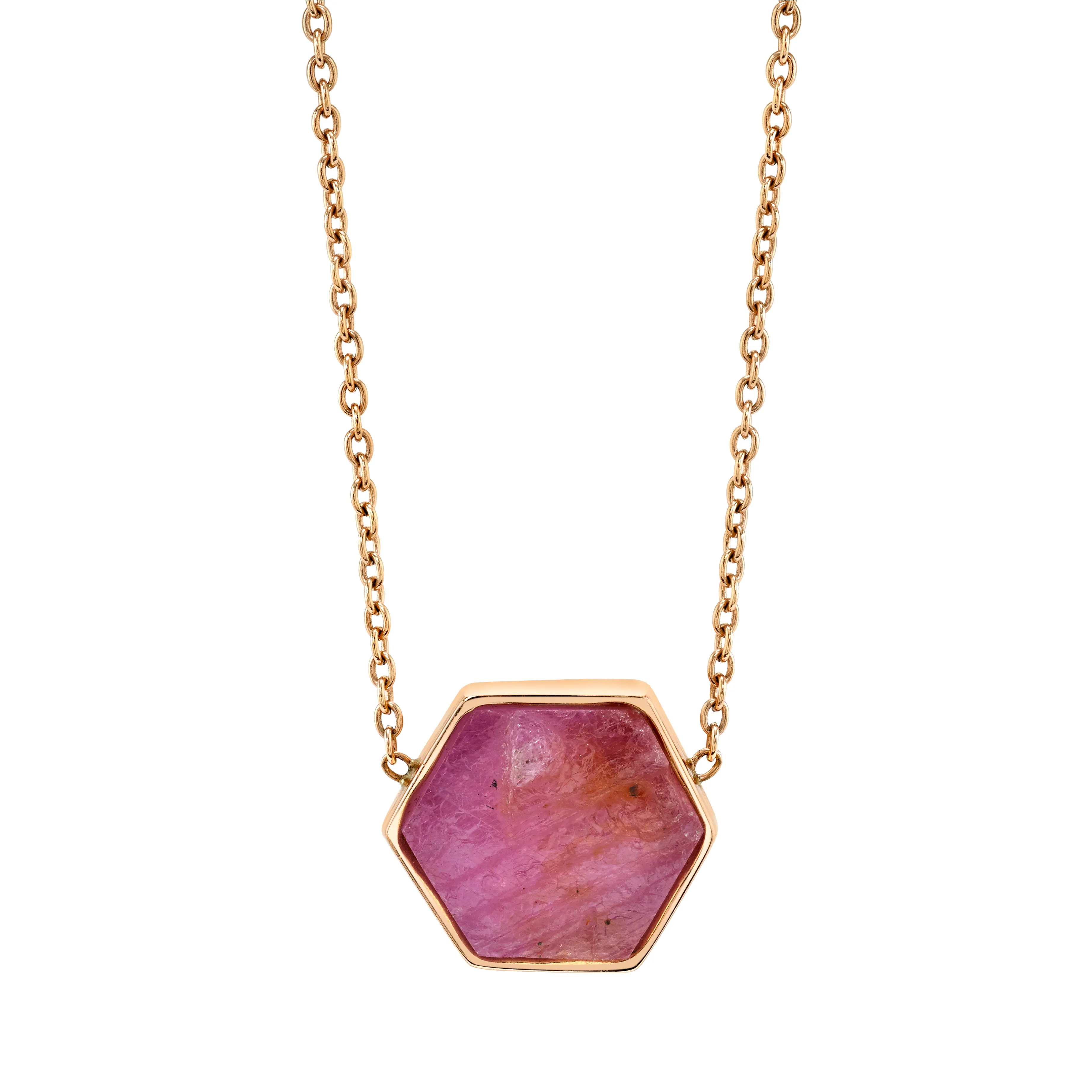 Ruby Bezel Necklace