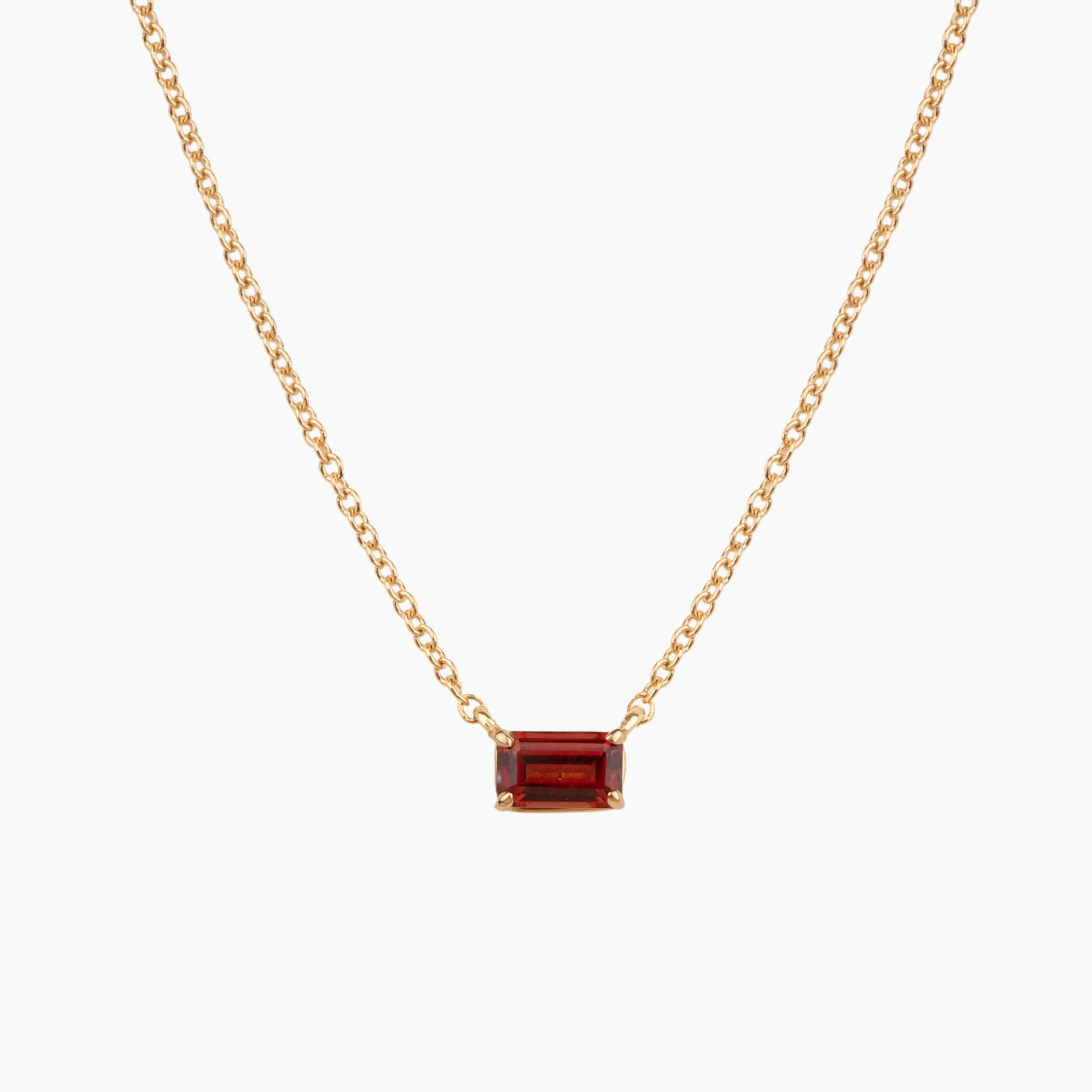Ruby Birthstone Necklace