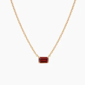 Ruby Birthstone Necklace