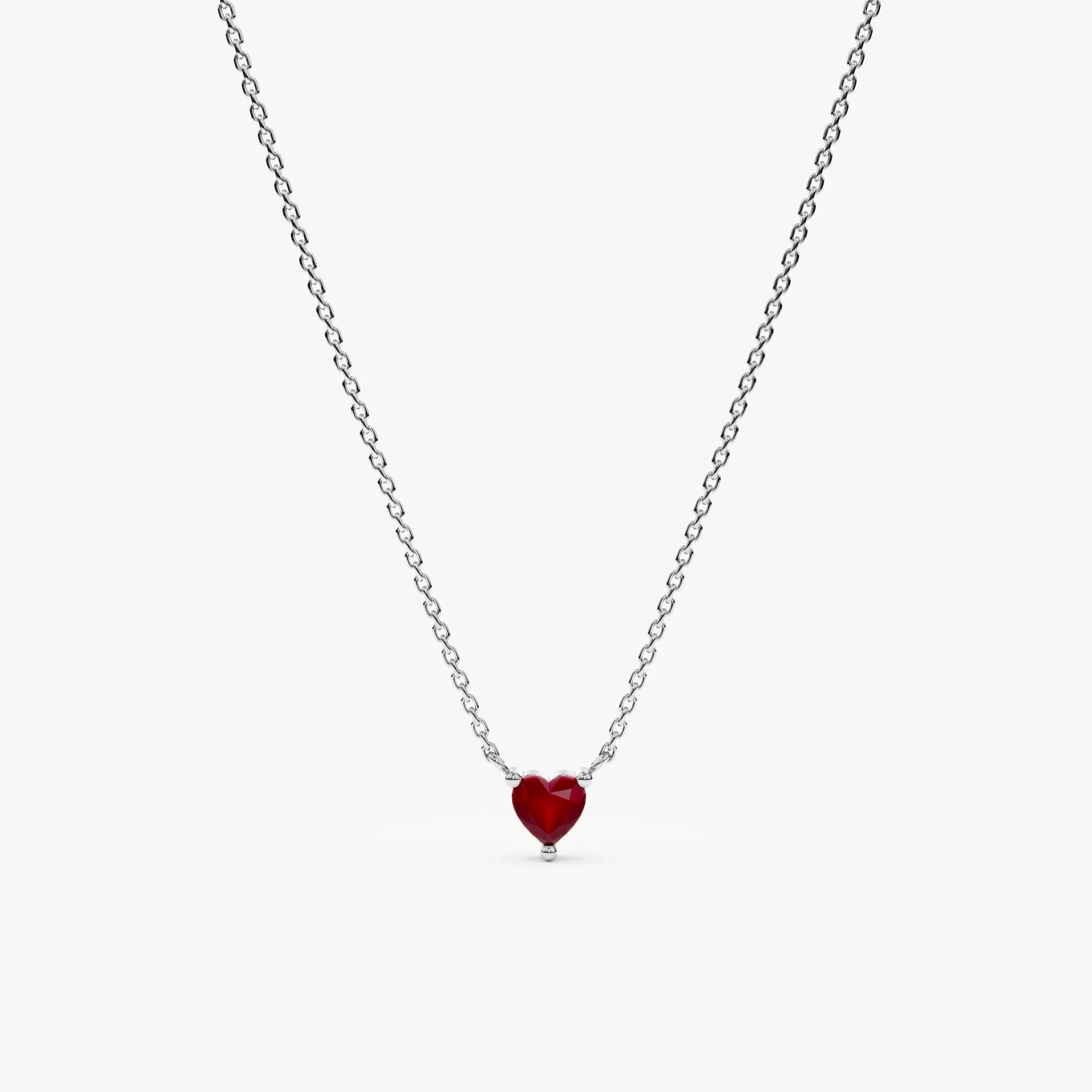 Ruby Heart Necklace, Corin