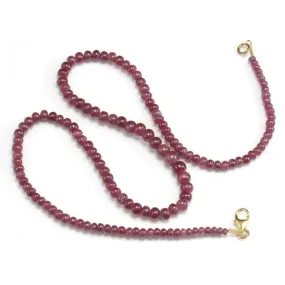 Ruby Necklace w/Gold Filled Trigger Clasp