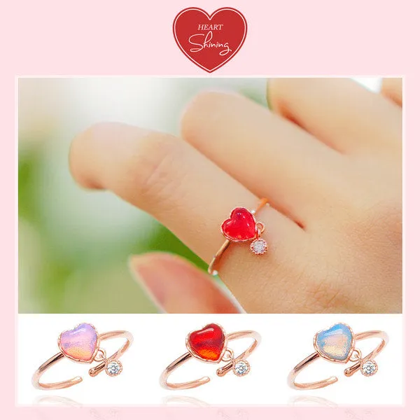 SHINING HEART Ring (aurora stone)