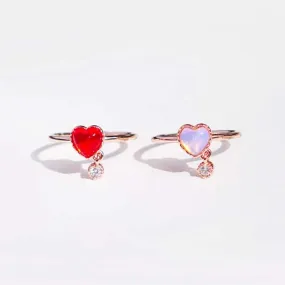 SHINING HEART Ring (aurora stone)