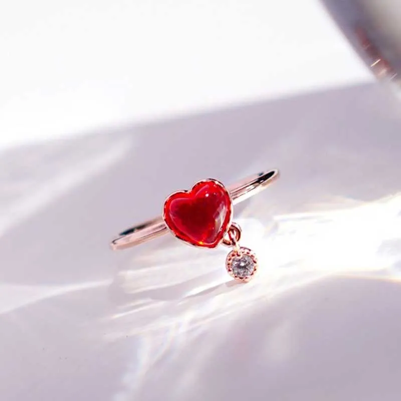 SHINING HEART Ring (aurora stone)