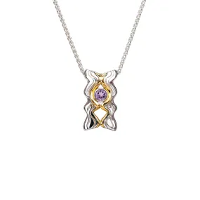 Silver And 10k Gold Rocks 'n Rivers Pendant - Amethyst