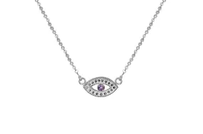 Silver Veritas Amethyst Necklace