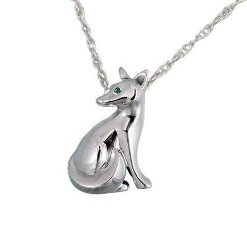 Sitting Kit Fox Pendant Necklace